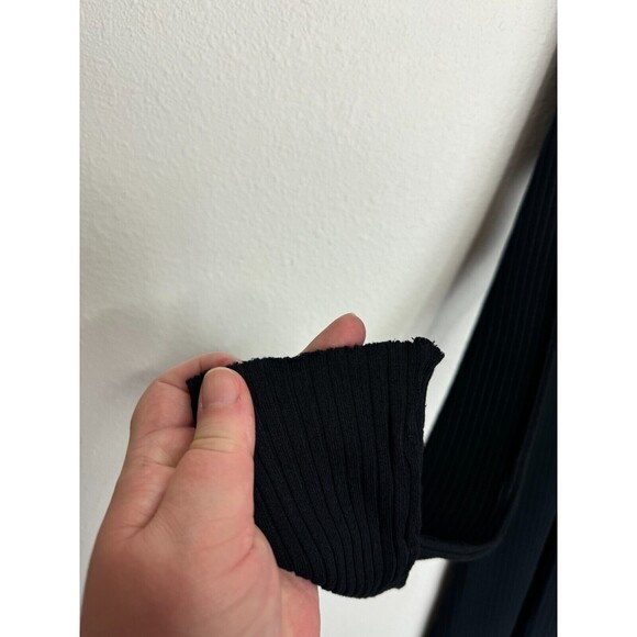 Michael Lauren Revolve Ribbed Knit Turtleneck Dress Size S Black Raw Hem New - Picture 7 of 15